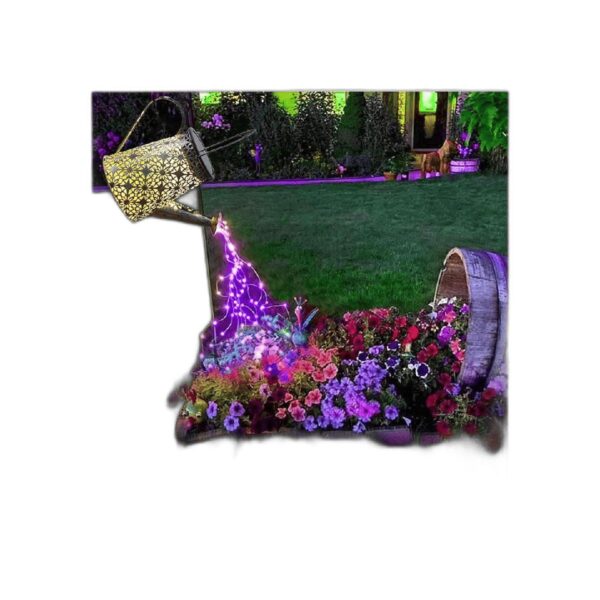 VOOKRY Regadera solar con luces luces LED moradas_1
