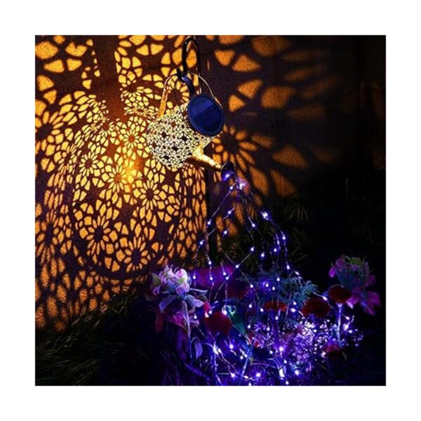 VOOKRY Regadera solar con luces luces LED moradas_3