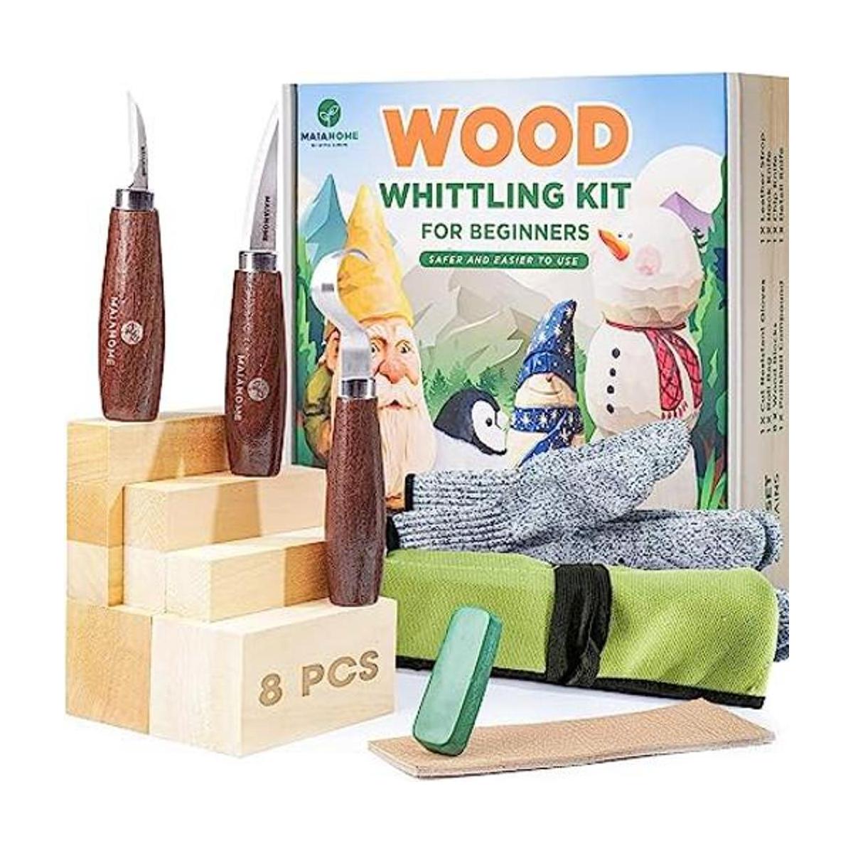 Kit de cuchillos de madera para principiantes juego de