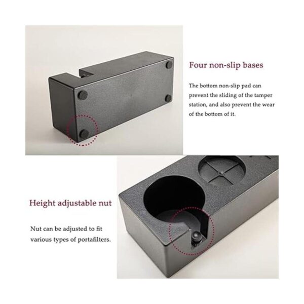Tamping Station Plastic Espresso Tamper Mat Stand Black_4