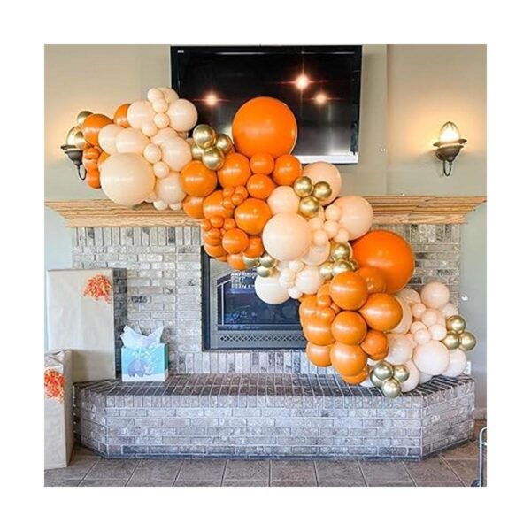 Janinus Kit de arco de guirnalda de globos naranja