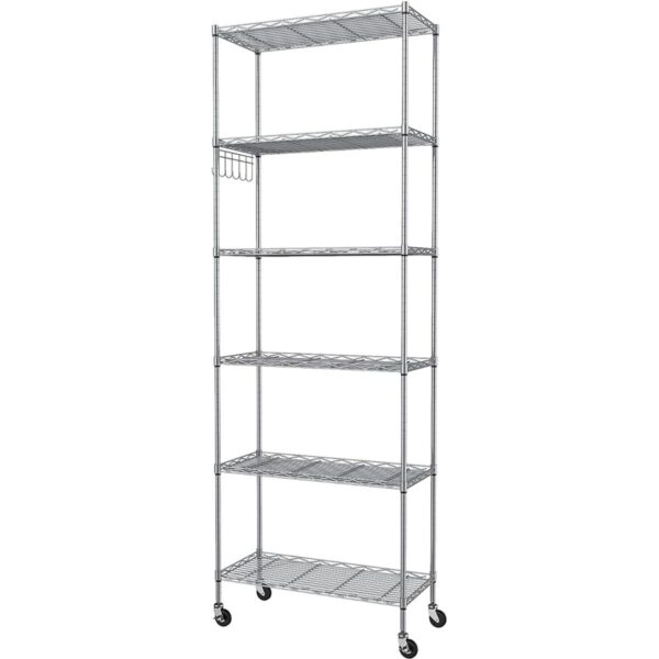 Homdox 6Tier Storage Shelf Wire Shelving Unit Free