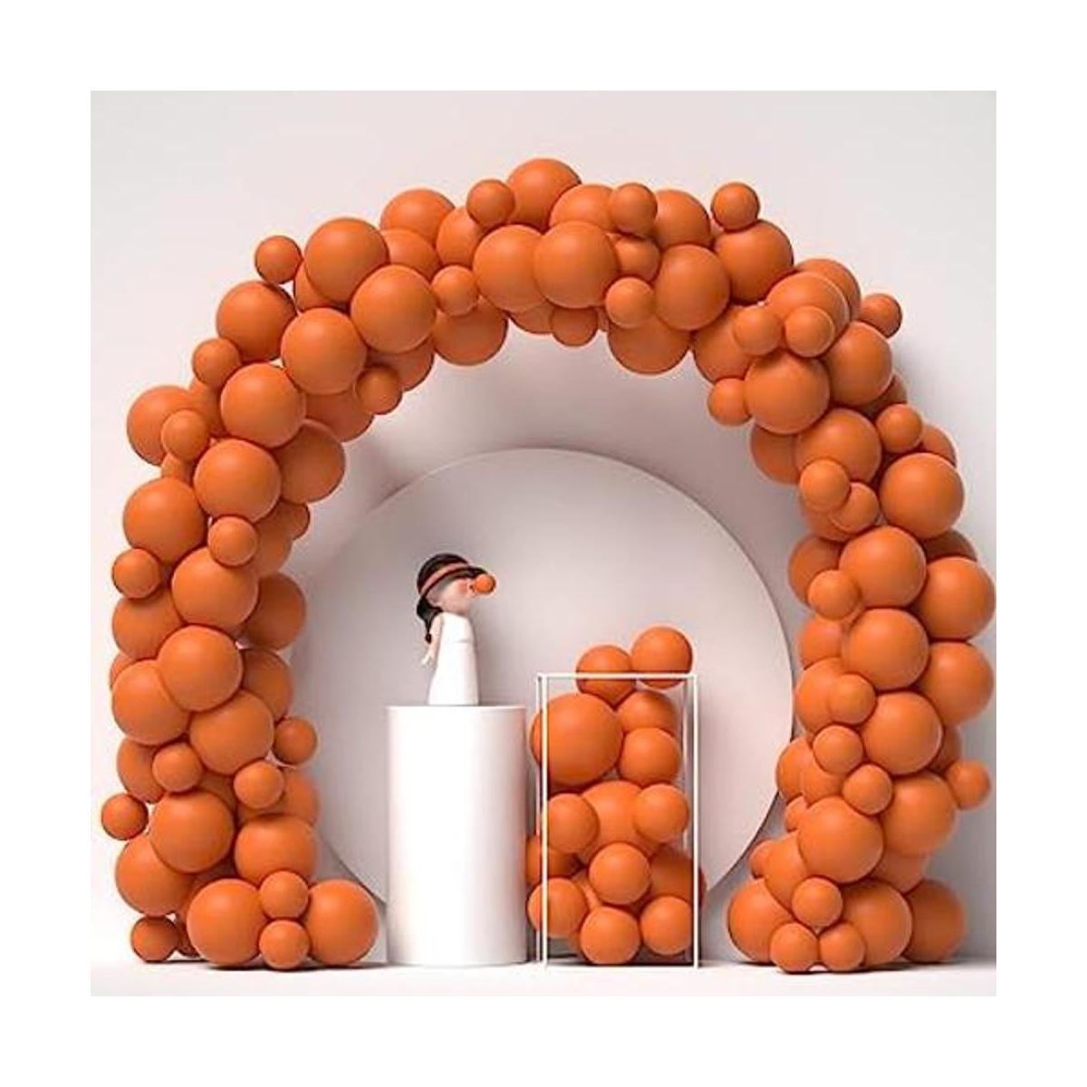 Janinus Kit de arco de guirnalda de globos naranja