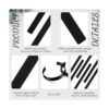 12 pulseras de aluminio anodizado en blanco de 7 x 0.5 x