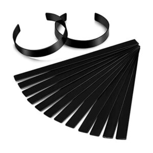 12 pulseras de aluminio anodizado en blanco de 7 x 0.5 x