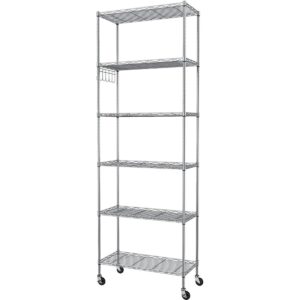 Homdox 6Tier Storage Shelf Wire Shelving Unit Free
