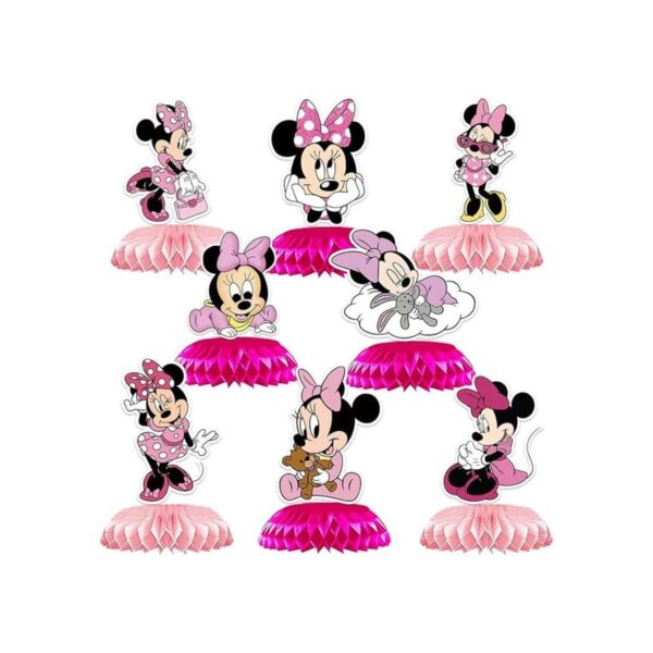 Centros de mesa de ratón con diseño de panal para niñas