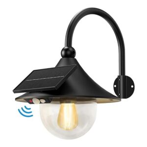 Solar Lantern Lights Outdoor Retro Solar Barn Light with 3_1