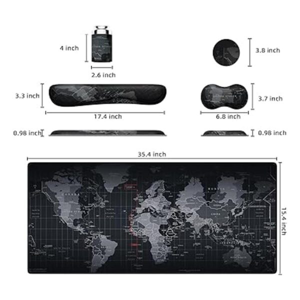 PULAIXIN Juego de almohadillas de teclado 5 en 1 soporte_2
