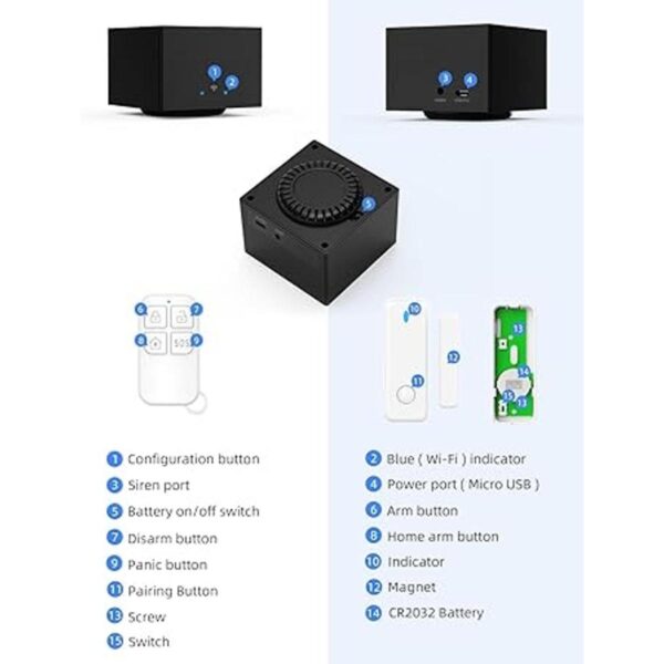 CPVAN Kit de sistema de seguridad para el hogar WiFi de_3