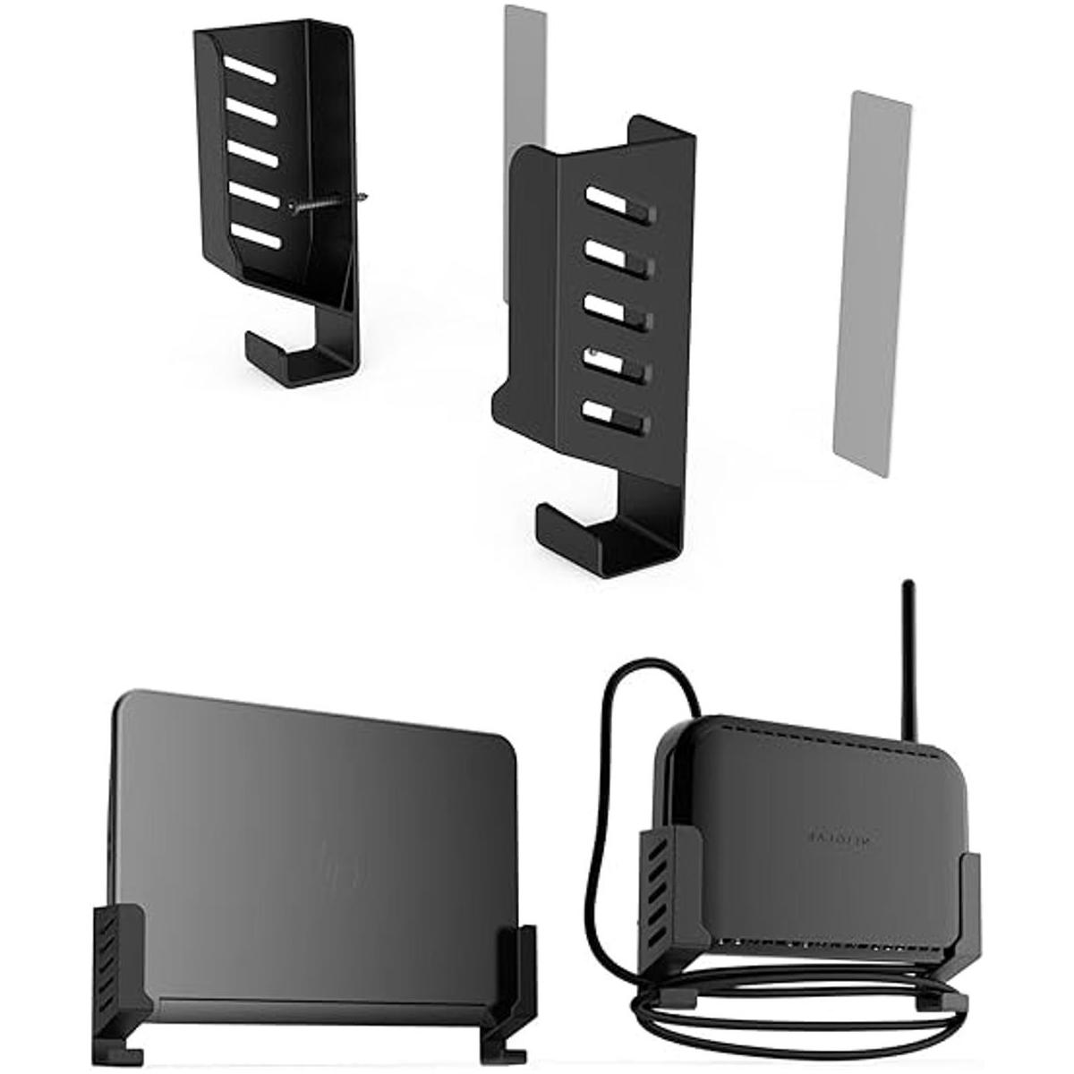 Soporte universal de pared para laptop caja de cables