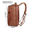 Mochila de cuero para laptop maletín híbrido de 15.6