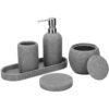 Juego de accesorios de baño 5 piezas completo de resina
