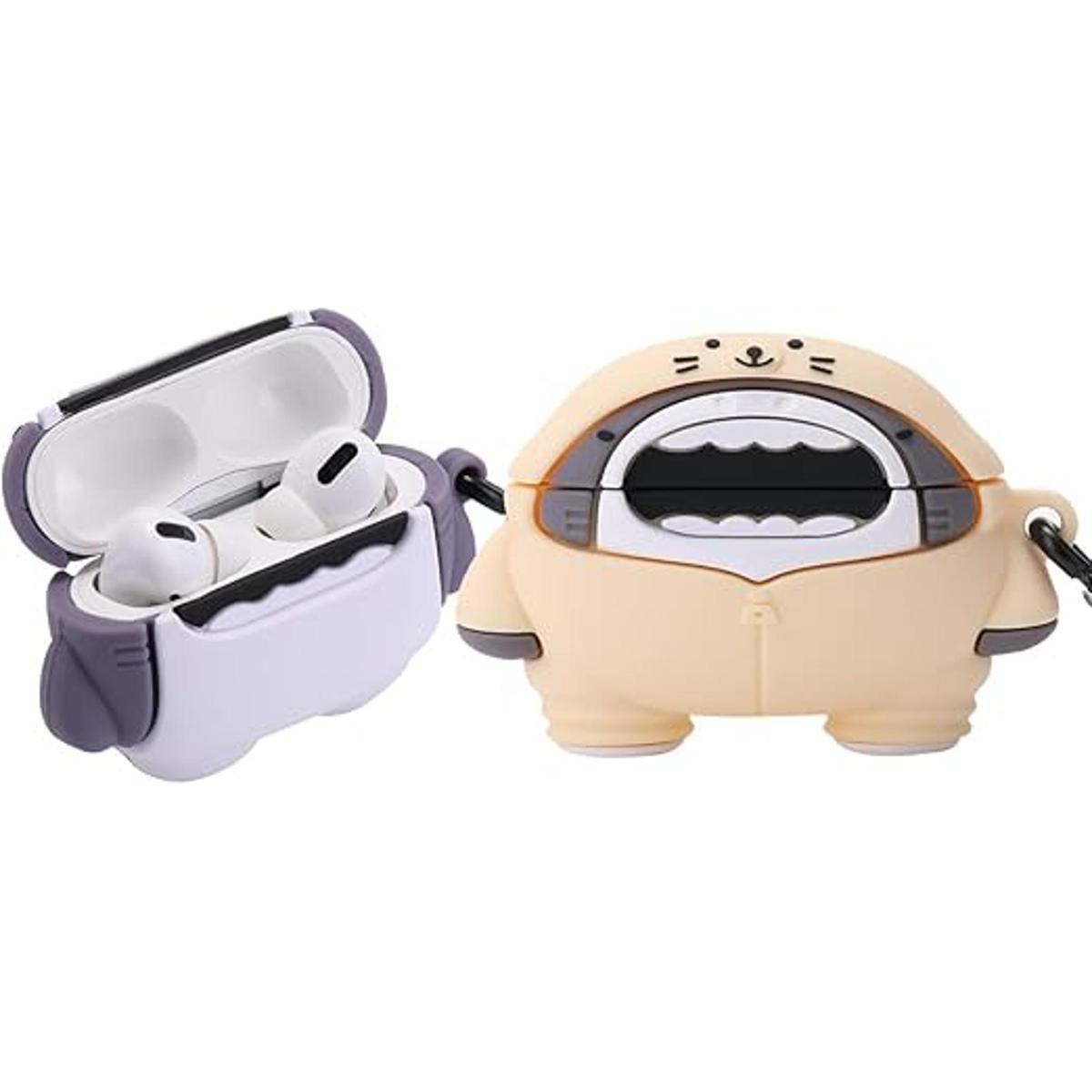 Paquete de 2 bonita funda de tiburón 3D para Airpod Pro