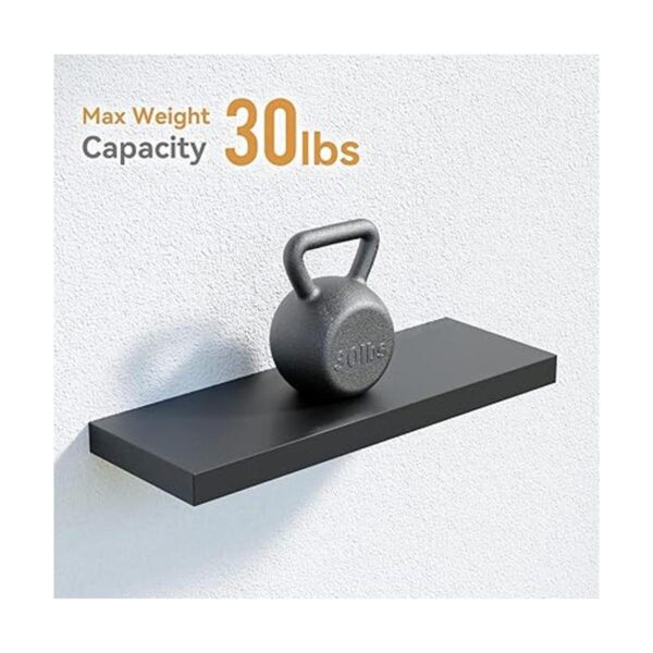 BOSWILLON Estantes flotantes negros para pared 4 juegos_2