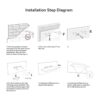 BOSWILLON Estantes flotantes negros para pared 4 juegos_6