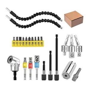 Juego de 24 extensiones de brocas flexibles accesorios de