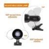 RONGLAN Lámpara LED de metal con clip para escritorio_3