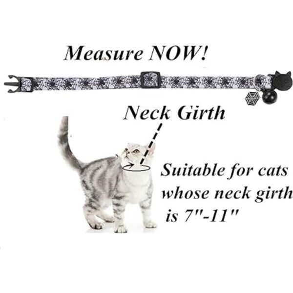 BoomBone Juego de 2 collares de gato de Halloween collar
