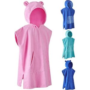 MissShorthair Toalla de playa con capucha para niños_1