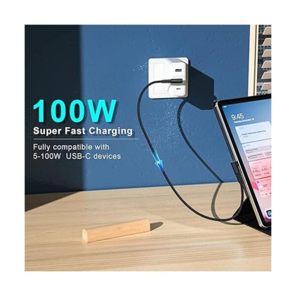 Cable USB C a USB C de 100 W 1 pie paquete de 3 cables_4