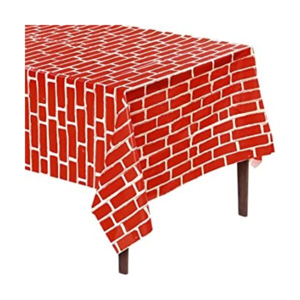 6 manteles de fondo de pared de piedra de ladrillo rojo de_1