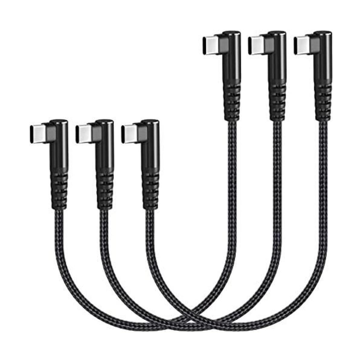 Cable USB C a USB C de 100 W 1 pie paquete de 3 cables