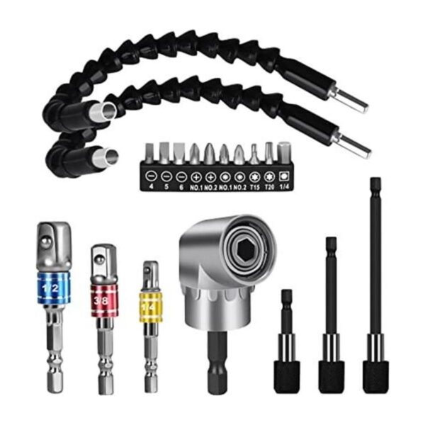Flexible Drill Bit Extension Set 19pcs Hex Shank