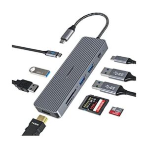 Hub USB C adaptador USB C de nivel 9 en 1 con HDMI 4K PD_1