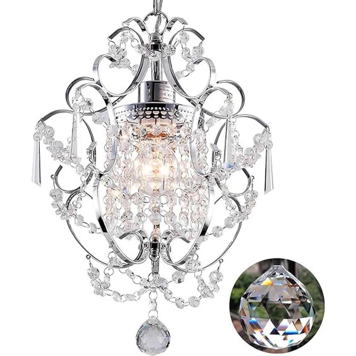 Mini lámpara de araña moderna lámpara de techo de cristal