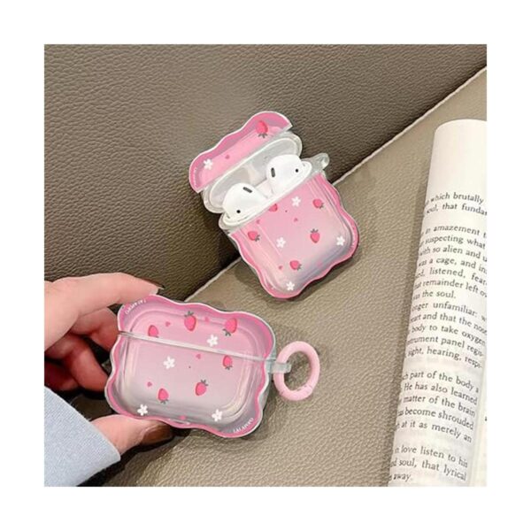 LALAPOPO Funda compatible con Airpods de fresa bonita_2