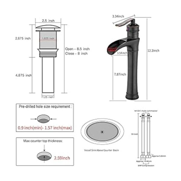 GGStudy Grifo de baño de bronce aceitado con una sola_2