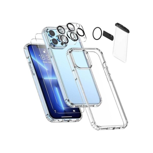 Fudley 8 en 1 Funda para iPhone 13 Pro Max con 2
