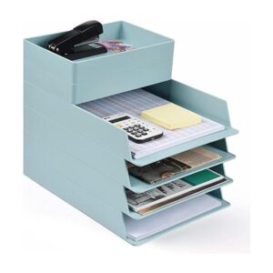 Organizador de papel apilable de 4 niveles organizador de