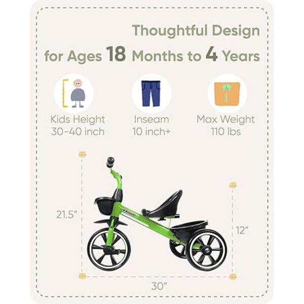 KRIDDO Triciciclos para niños de 18 meses a 4 años_4