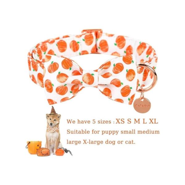 UP URARA PUP Collar de perro de Halloween con corbatín