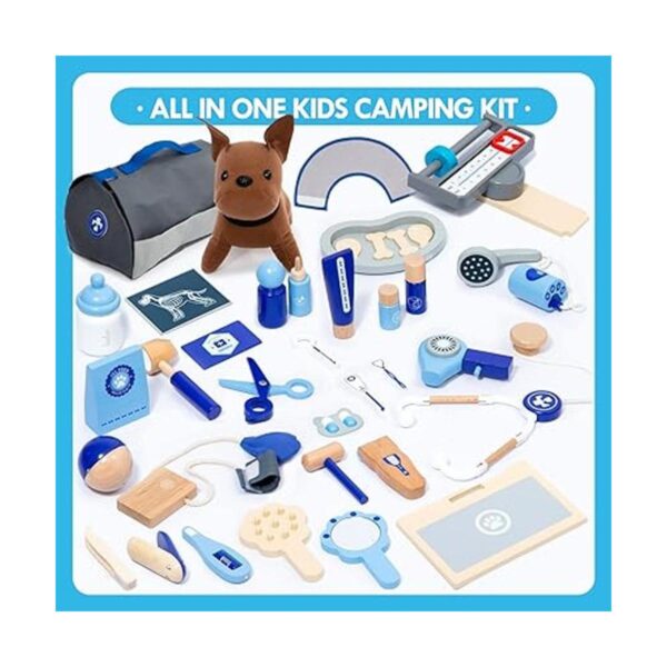 UMU Kit médico para niños juego de simulación de madera_3