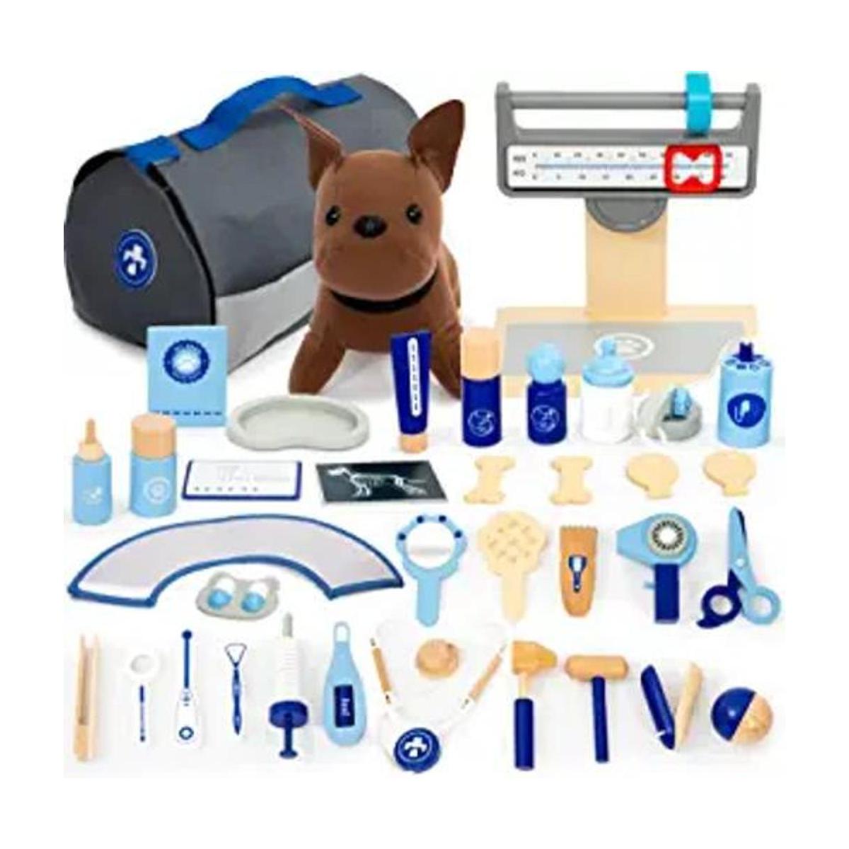 UMU Kit médico para niños juego de simulación de madera