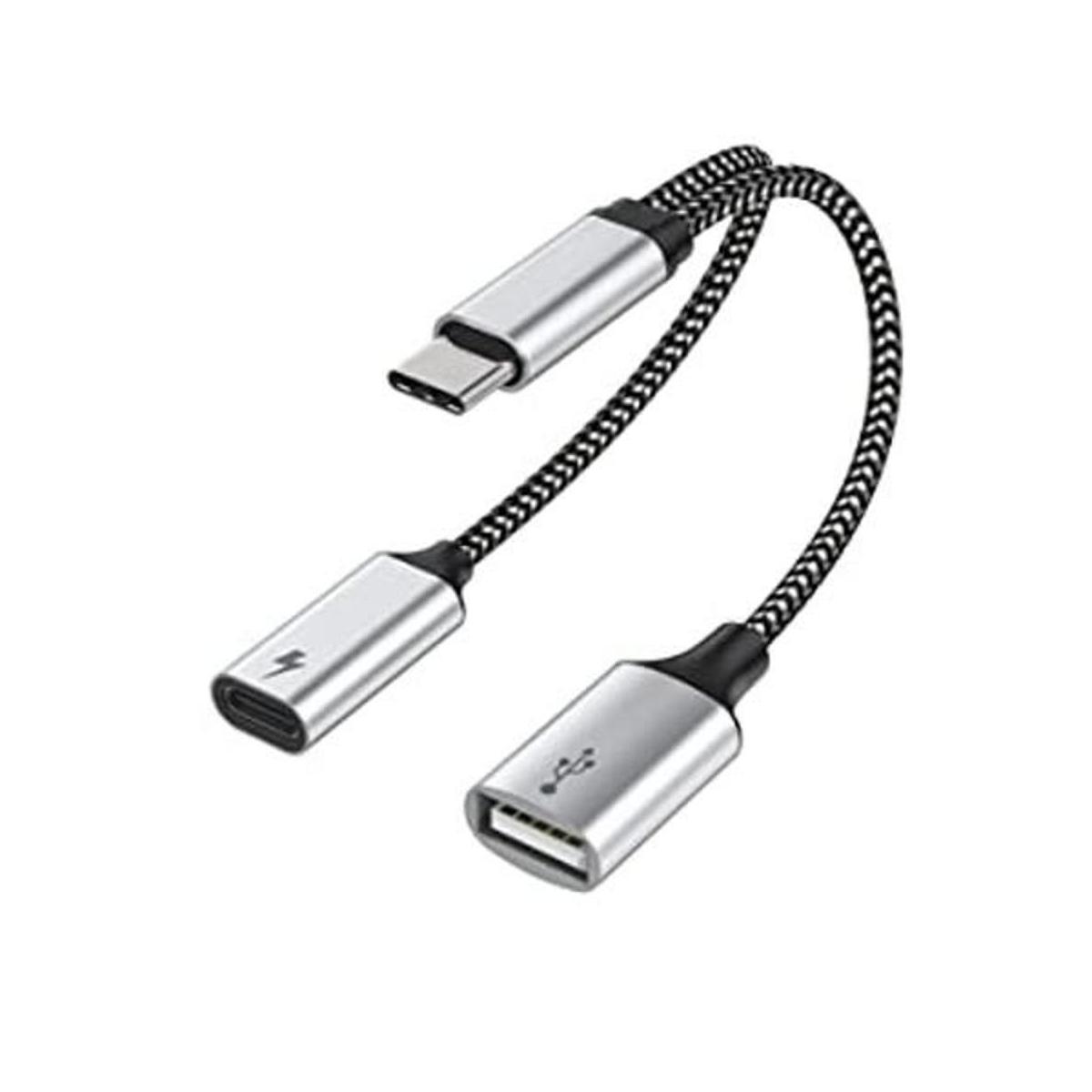 USB C OTG con carga adaptador USB C OTG divisor USB C