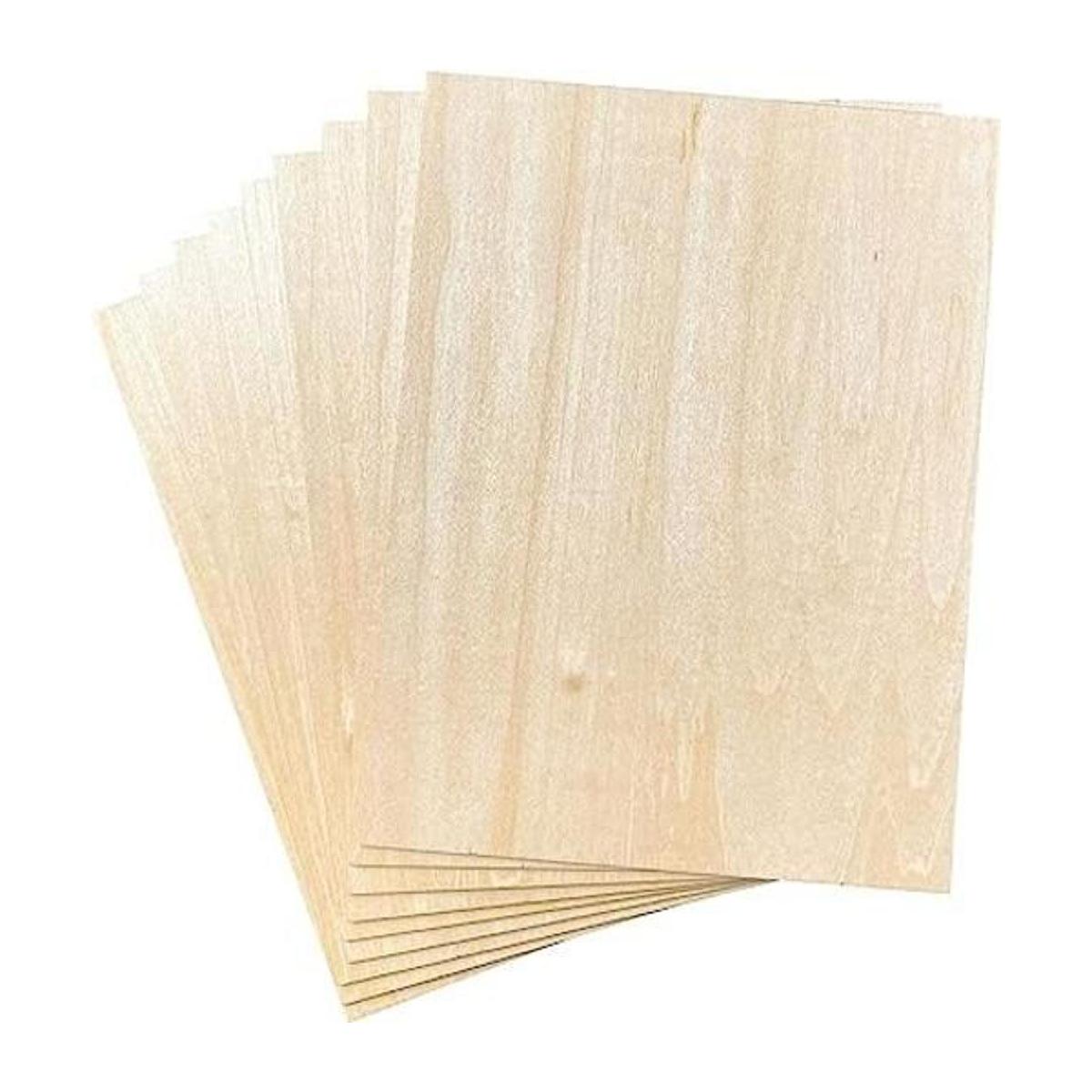 Paquete de 9 hojas de madera contrachapada de tilo finas