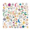 SANNIX 120 dijes mixtos de sol y estrella luna para