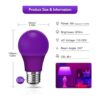 Bombilla morada 9 W equivalente a 60 W bombilla LED_2
