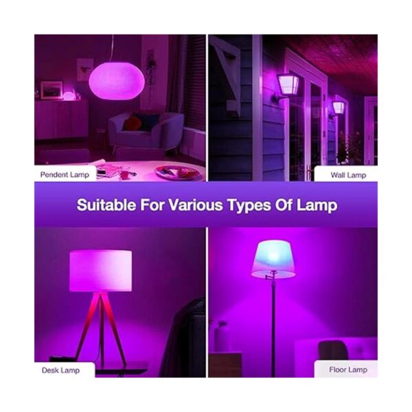 Bombilla morada 9 W equivalente a 60 W bombilla LED_4