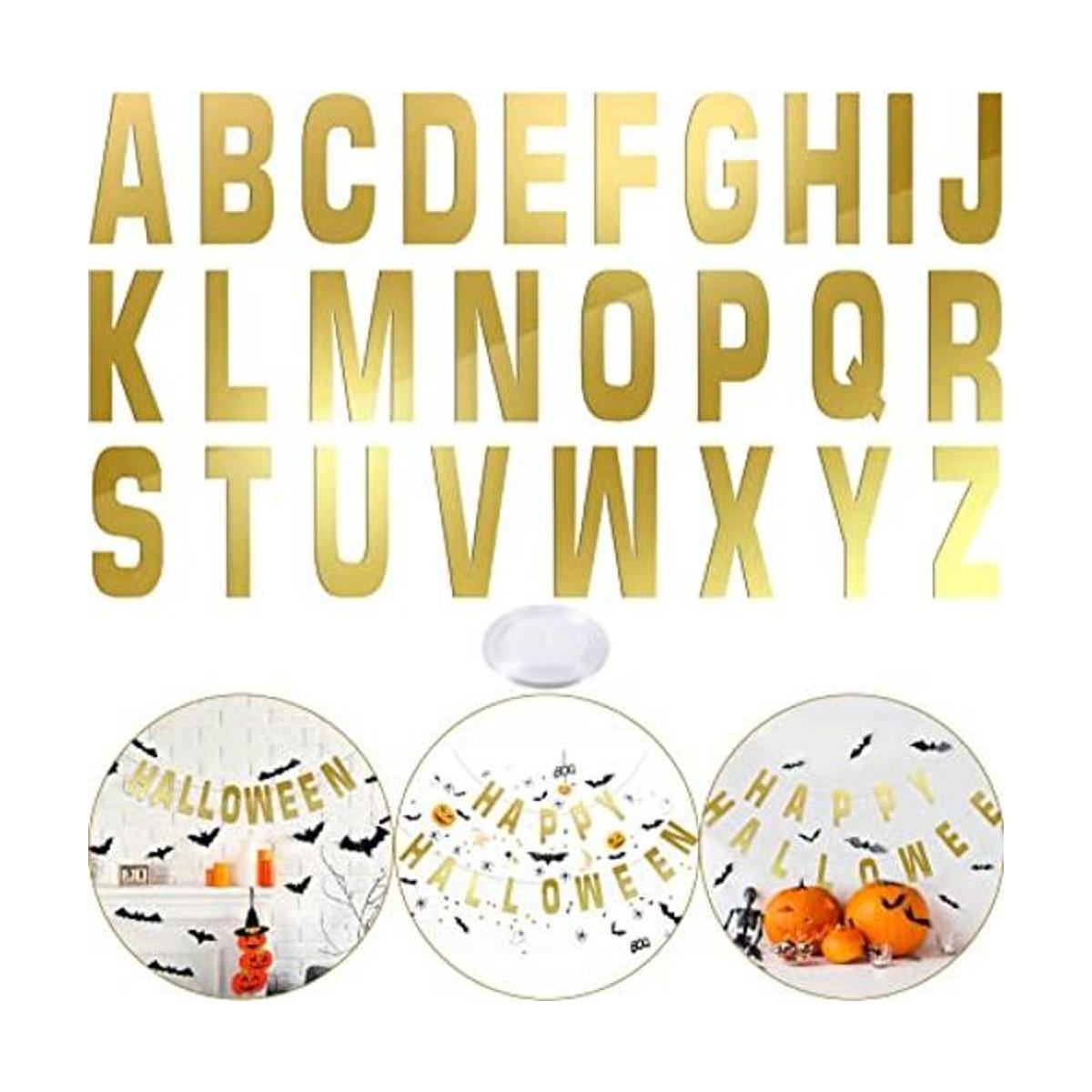 Paquete de 52 letras con purpurina de Halloween kit de