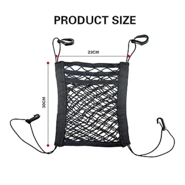 Organizador de malla de coche de 3 capas bolsa de red_2