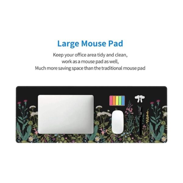 Alfombrilla de mouse grande para juegos con flores de_2