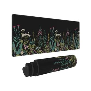 Alfombrilla de mouse grande para juegos con flores de_1