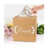 Caja de tarjetas de estraza para recuerdos de boda caja