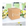 Caja de tarjetas de estraza para recuerdos de boda caja