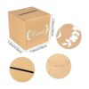 Caja de tarjetas de estraza para recuerdos de boda caja